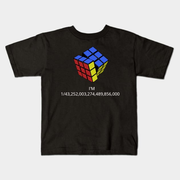 Rubik's Cube Probability Kids T-Shirt by pulkitrampa